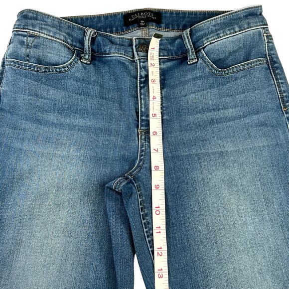 Talbots Petite Cropped Jeans Size 6P Blue Nautical Ankle Button Stone Wash Denim - Picture 9 of 11